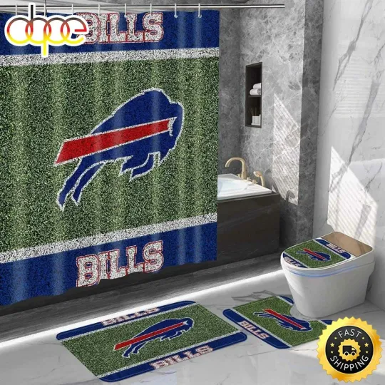 Discover Buffa Football Fan Gift Bath Rugs Set Shower Curtain Gift For Him Football