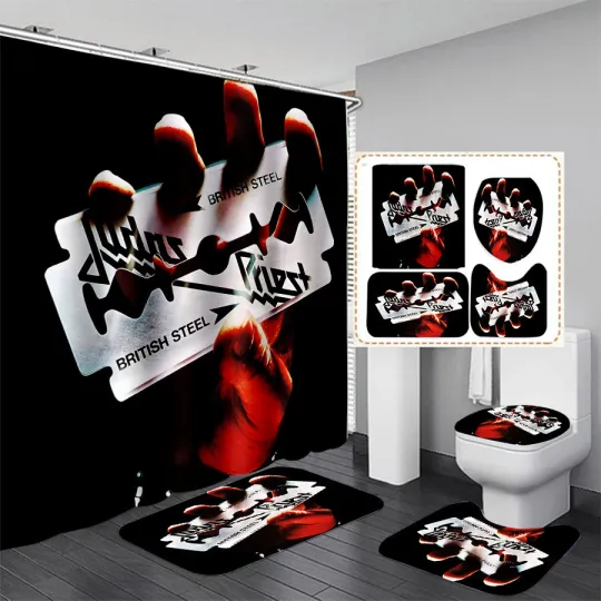 Judas Priest British Steal Shower Curtain, Bathroom Set