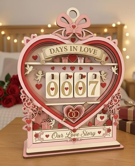 Discover Personalized Days in Love Tracker, Anniversary Gift, Custom Couple Sign, Valentine's Day Decor, Relationship Counter Gift AXLT27