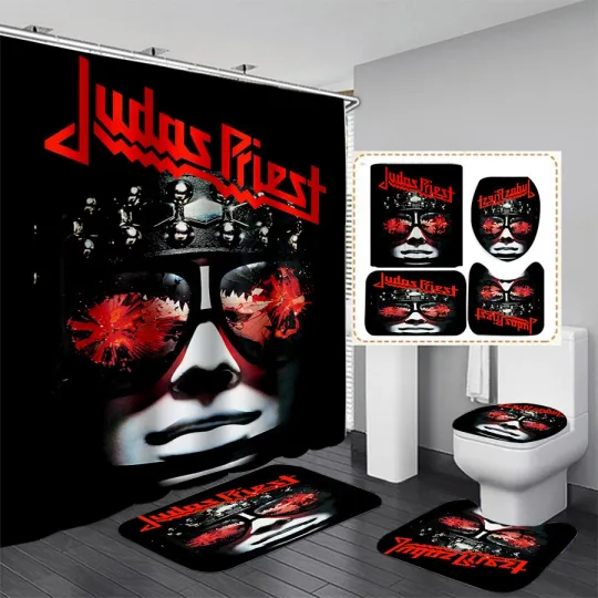 Judas Priest Killing Machine Shower Curtain, Bathroom Set