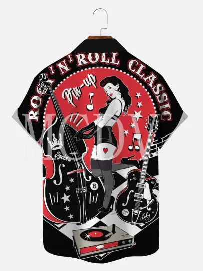 Discover Vintage American Retro Hawaiian Short Sleeve Button-Up Shirt