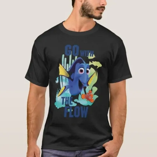 Discover Disney Dory & Nemo Go With The Flow T-Shirt for Men, Women, Gift for Friends
