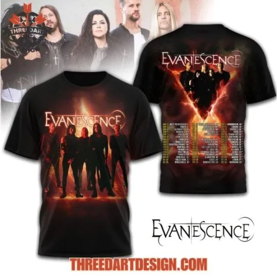 Discover Evanescence 2026 World Tour T-Shirt Gift For Fan Men Women Merch