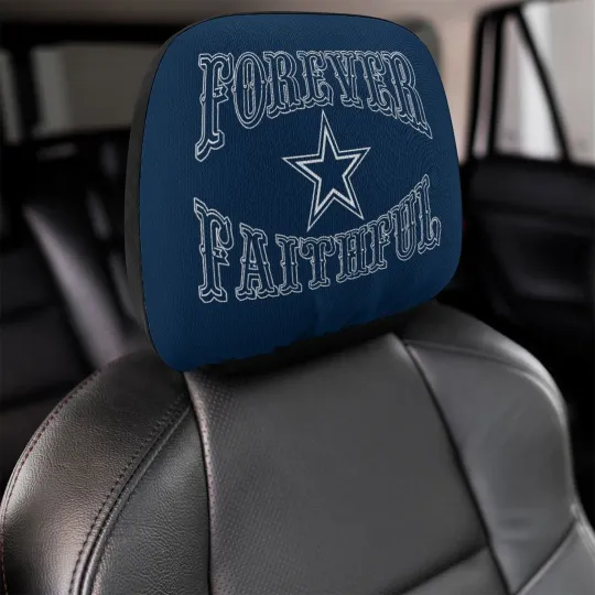 Discover 2pcs Forever Faithful Dallas Cowboys Car Headrest Covers Car Decoration