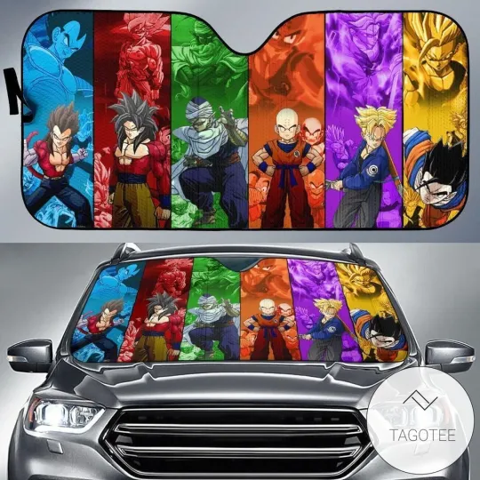 Dragonball Car Sun Shade Son Goku Piccolo Krillin Windshield Sun Shade