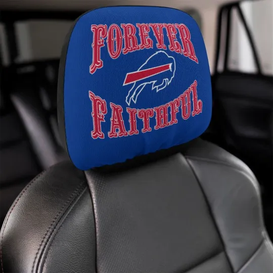 Discover 2pcs Forever Faithful Buffalo Bills Car Headrest Covers Car Decoration