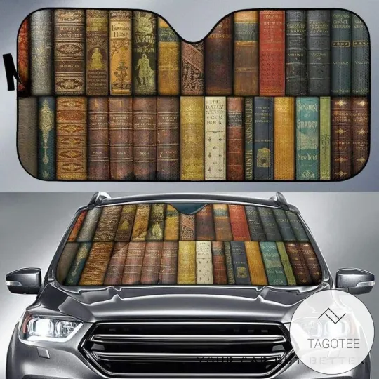Discover Book Car Sun Shade Vintage Books Book Lover Windshield Sun Shade