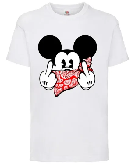 Discover Mickey Mouse Thug Life Gangster Middle Finger T-Shirt for Men, Women, Gift for Friends