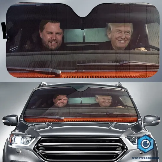 Discover Trump Vance Car Sunshade, Trump Car Sun Shade, Car Windshield, Trump Vance Car