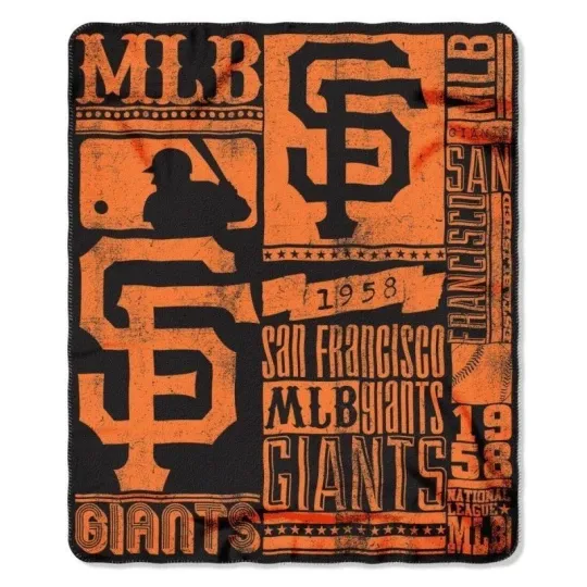 Discover San Francisco Giants MLB Northwest 50"x60" Strength Fleece Throw Blanket