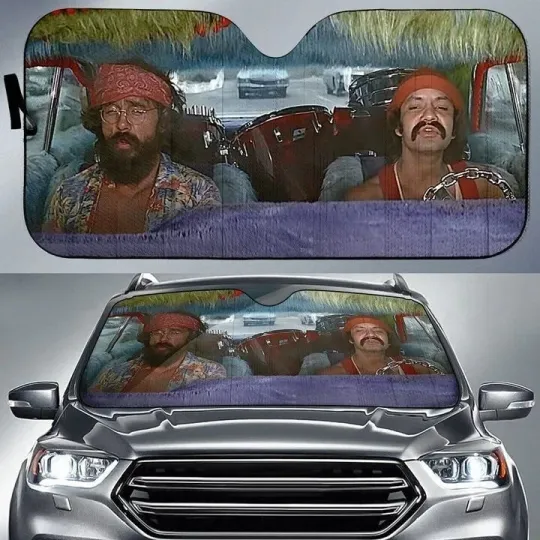 Personalized Cheech and Chong - Up in Smoke Car Sun Shade