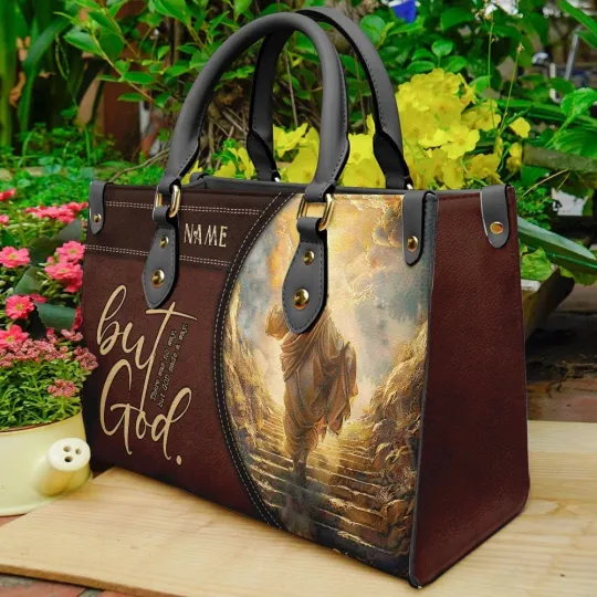 Discover Personalized Jesus Faith Religious Leather Handbag Christian Shoulder Bag Gift