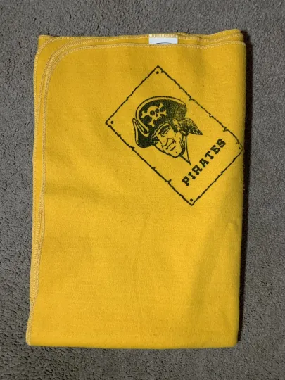 Discover Vintage 80s 90s MLB Pittsburgh Pirates Fleece Throw Blanket 42 X 57" Buccaneer
