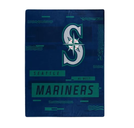 Discover Seattle Mariners 60x80 Digitize Design Raschel Throw Blanket [NEW] MLB Fleece