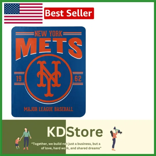 Discover New York Mets Fleece Throw Blanket 50x60 Unisex-Adult MLB Fan Gift