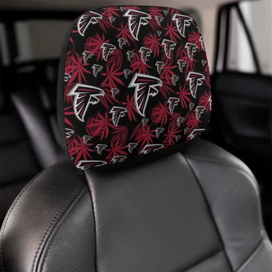 Discover Atlanta Falcons Two Car Headrest Covers with Elastic ,Hawaiian Print Style