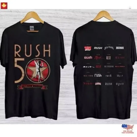 Discover Ru-sh R50 Tour 2026 T-Shirt Concert Tee Rock Music Unisex Shirt