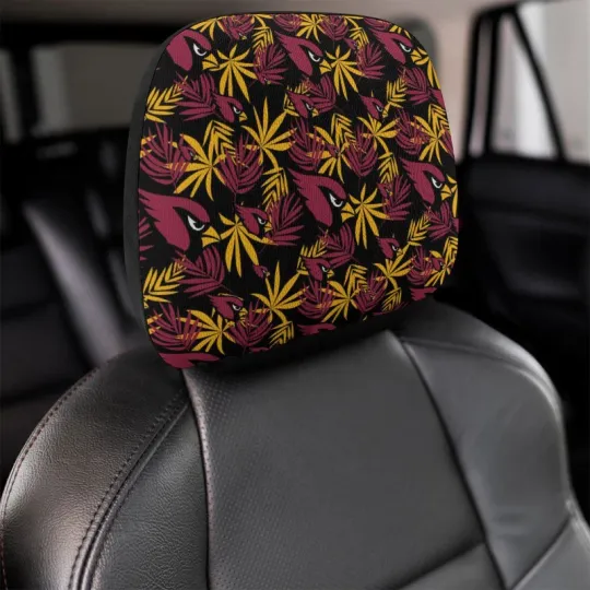 Discover Arizonna Cardinals Two Car Headrest Covers with Elastic ,Hawaiian Print Style