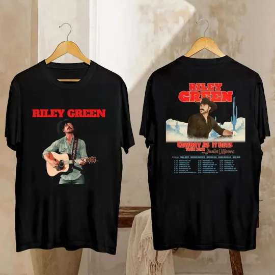 Discover Riley Green Tour Dates 2026 Riley Green Cowboy as It Gets T-SHIRT