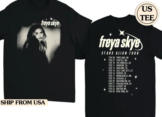 Discover Freya Skye Stars Align Tour 2026 T-Shirt Double Sided