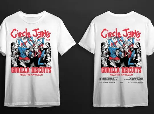 New Circle Jerks Announce U.S. Tour 2026-2 Sides Shirt