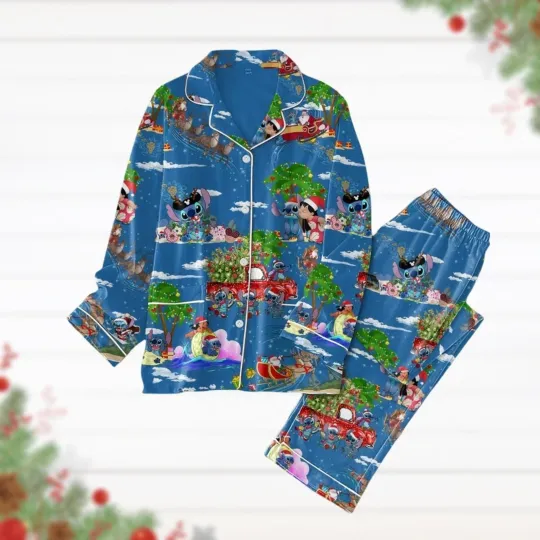 Discover Lilo And Stitch Pajamas Set, Disney Christmas Pajamas, Cute Stitch Xmas Pjs