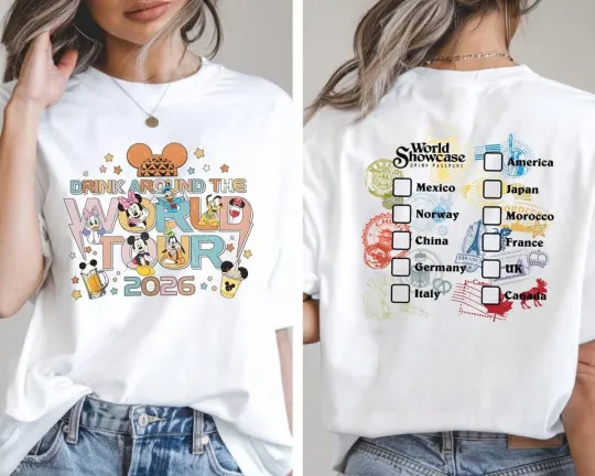Discover Epcot World Tour 2026 Shirt, Drink Around the World Tee