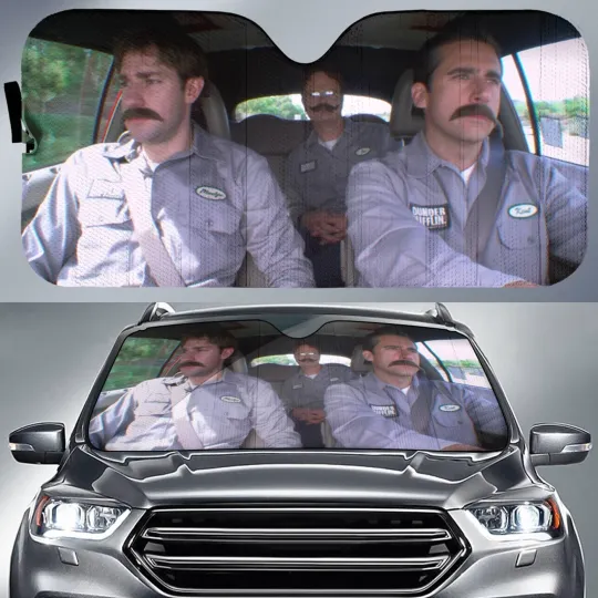 Discover The Office Car Sun Shade The Office Sun Shade Jim Halpert and Michael Scott Car