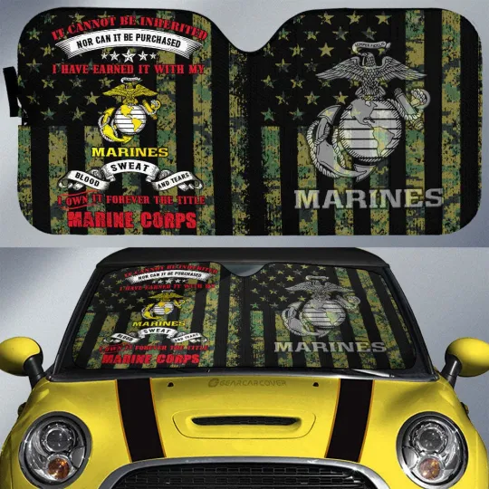 Discover US Marine Corps Car Sunshade Custom Car Accessories