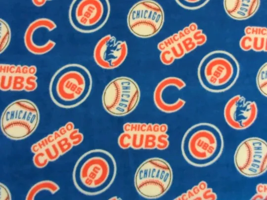 Discover Chicago Cubs MLB Fleece Fabric 60” X 72” new For A Blanket