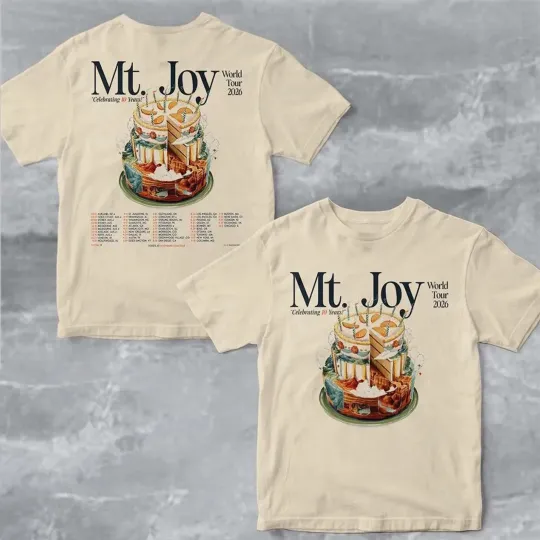 Discover Mt Joy Celebrating 10 Years World Tour 2026 Double Sided T-Shirt