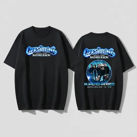 Discover The Offspring SUPERCHARGE Worldwide in 2026 Tour T-Shirt