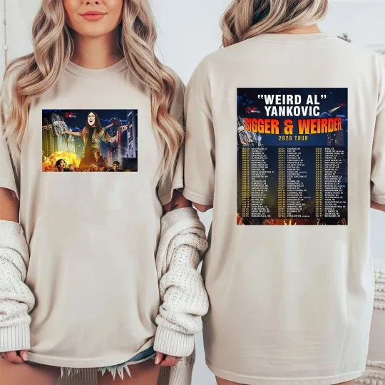 Discover Weird Al Yankovic Bigger And Weirder 2026 Tour Inspired Unisex T-Shirt