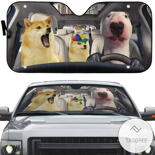 Discover Dog Meme Car Sun Shade Doge Meme Windshield Sun Shade