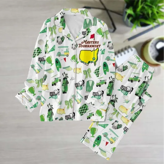 Discover Masters Golf Tournament Pajamas Set, Augusta Golf Fleece Pajamas, Golf Lover