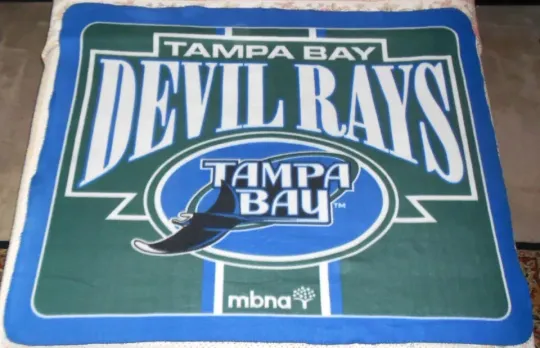 Discover Tampa Bay Devil Rays Vintage 44" X 56" Fleece Stadium Blanket