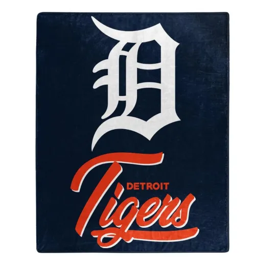 Discover Detroit Tigers 50x60 Signature Design Raschel Throw Blanket [NEW] MLB Fleece