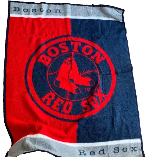 Discover Vintage Biederlack Boston Red Sox Blanket Twin Fleece USA Baseball MLB 74 x 58