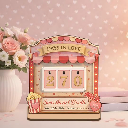 Discover Custom Love Story Tracker  Personalized Days in Love, Anniversary or Valentines Gift