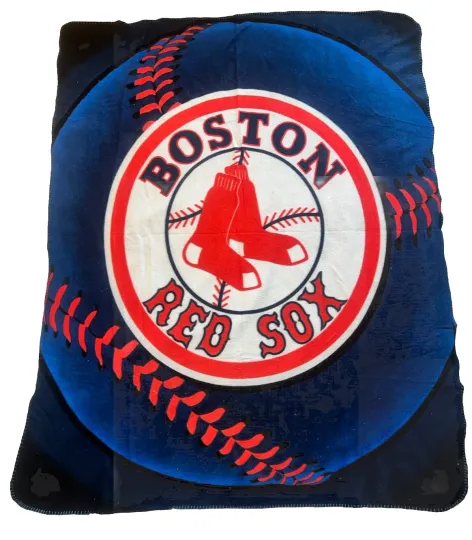 Discover Vintage Boston MLB Red Sox Fleece Blanket Navy Blue 47 x 60  inches