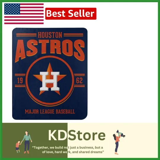 Houston Astros Unisex Fleece Throw Blanket 50x60 Sports Fan Decor