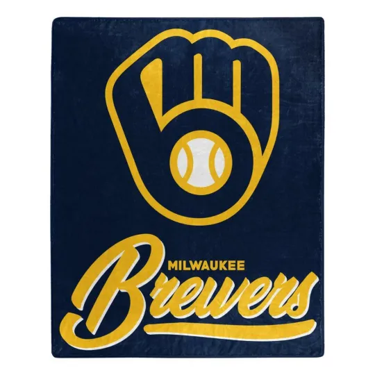 Milwaukee Brewers 50x60 Signature Design Raschel Throw Blanket [NEW] Fleece