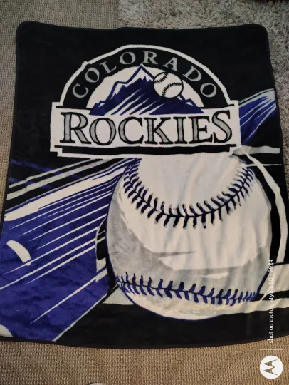 Discover Vintage MLB Colorado Rockies Fleece Throw Blanket 49"X59"