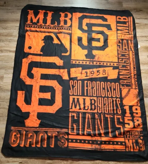 Discover San Francisco Giants MLB Northwest Orange And Black Fleece Throw Blanket