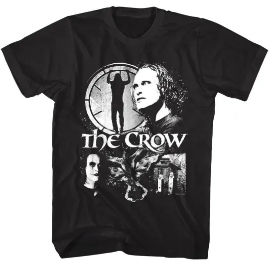 Discover The Crow Movie Montage Men's T Shirt Gothic Horror Eric Draven Brandon Lee Death
