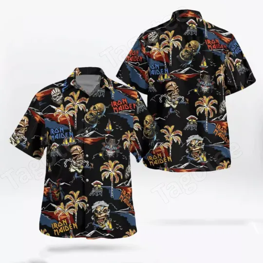 Iron Maiden Zombie Palm Tree Hawaiian Shirt