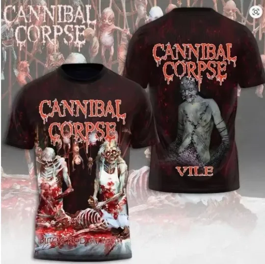 Black Cannibal Corpse 3D Printed T-Shirt