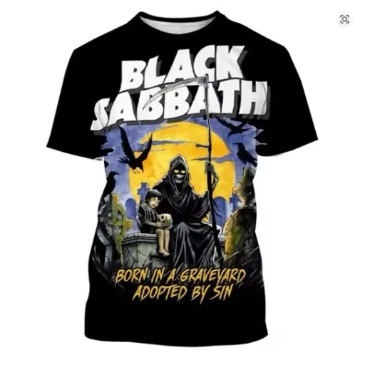 Discover Multicoloured Black Sabbath Ozzy Osbourne 3D Printed T-Shirt