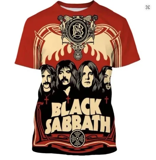 Discover Multicoloured Black Sabbath Ozzy Osbourne 3D Printed T-shirt