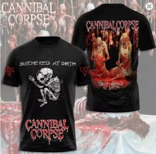 Black Cannibal Corpse 3D Printed T-Shirt